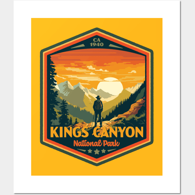 Kings Canyon  National Park Vintage WPA Style National Parks Art Wall Art by GIANTSTEPDESIGN